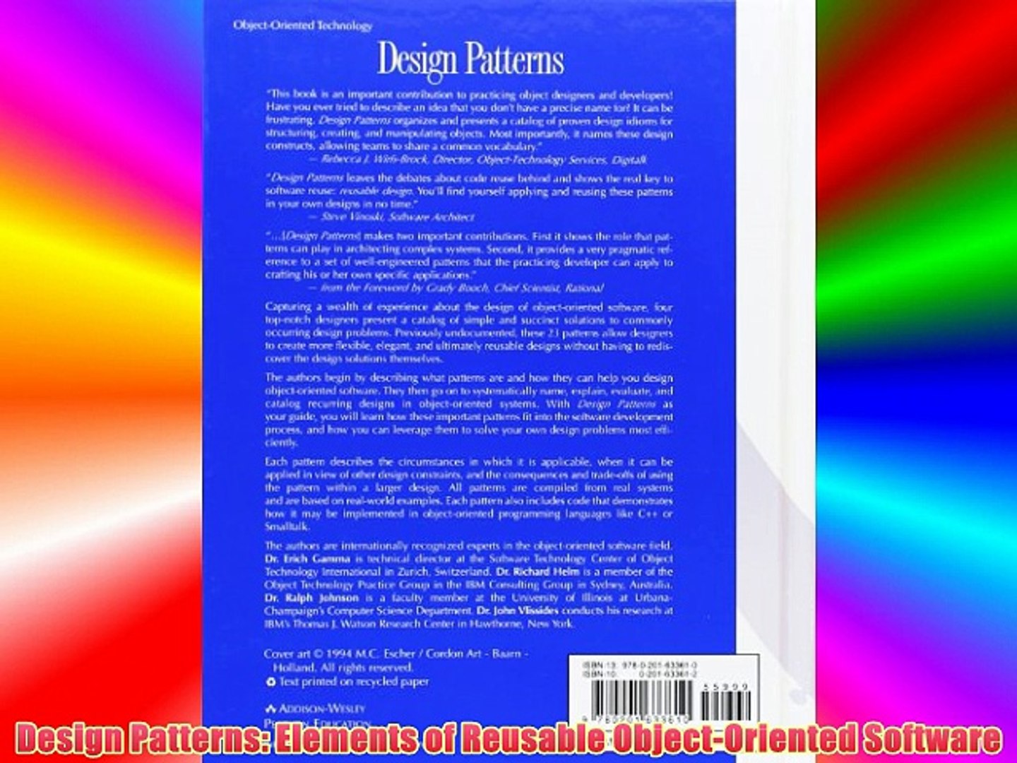 Design Patterns: Elements of Reusable Object-Oriented Software Free Download Book