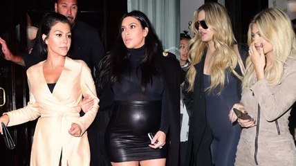 Kardashian Sisters Step Out For Dinner Date In New York
