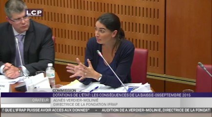 TRAVAUX ASSEMBLEE 14E LEGISLATURE : Audition d'Agnès Verdier-Molinié par la commission d'enquête sur les conséquences de la baisse des dotations de l'État aux collectivités et aux EPCI