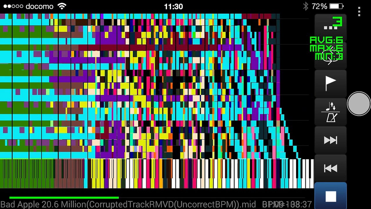 【黒MIDI】【要望】Bad Apple 20.6 Millionを再生してみた