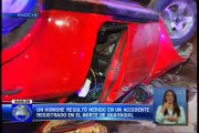 Taxista ejecutivo se estrelló contra el parterre de una avenida del norte de Guayaquil
