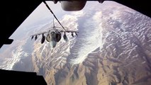 Harrier Air-To-Air Refueling Over Afghanistan