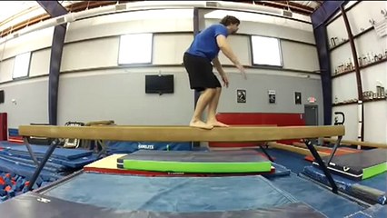 Balance Beam Backflip Fail