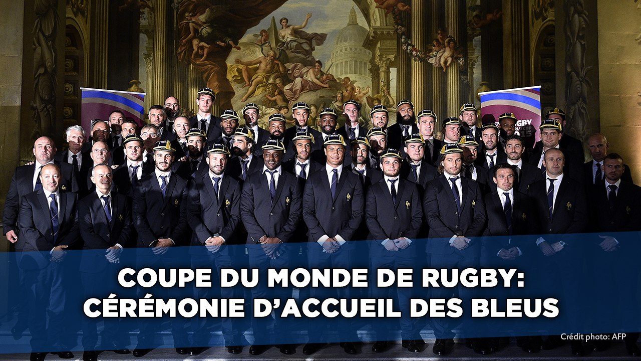 Coupe du monde de rugby: L'arrivée des Bleus à leur cérémonie de bienvenue