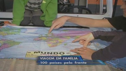 Família planeja viajar por mais de 100 países