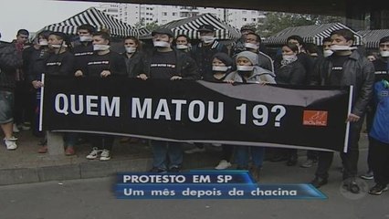 Protesto cobra investigação de chacina na Grande São Paulo