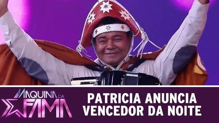 Patricia anuncia o grande vencedor da noite