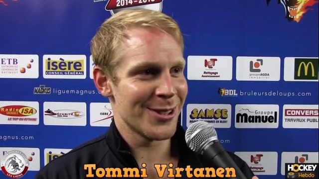 Tommi Virtanen - Coupe de la Ligue - Grenoble vs Lyon (anglais + ss-titres français)