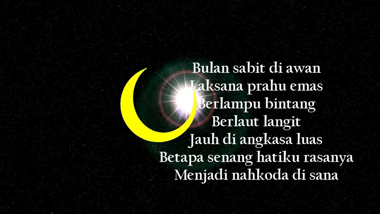 Lagu Anak Indonesia - Bulan Sabit - Karaoke + Lirik