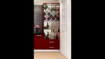 Tủ bếp Acrylic tông màu đỏ hiện đại dạng chữ L