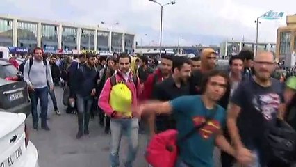 İstanbul Otogarına mülteci akını