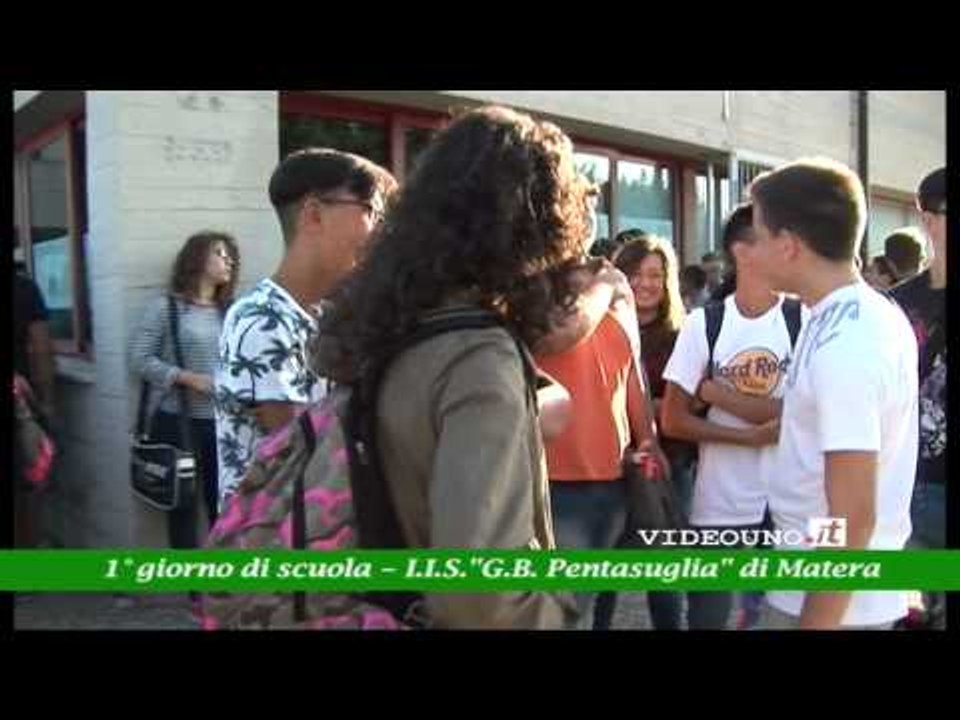 Primo giorno di scuola I.I.S. "G.B. Pentasuglia" di Matera