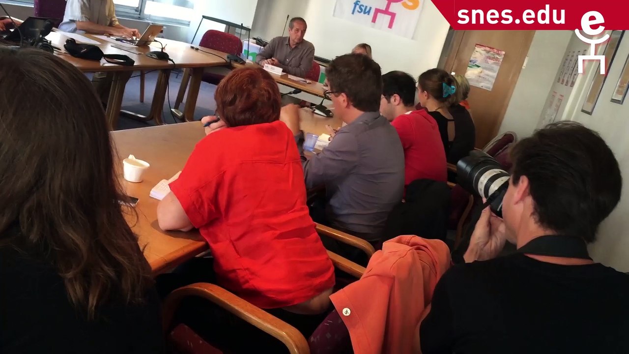Conférence de presse de rentrée du 2015 SNES-FSU