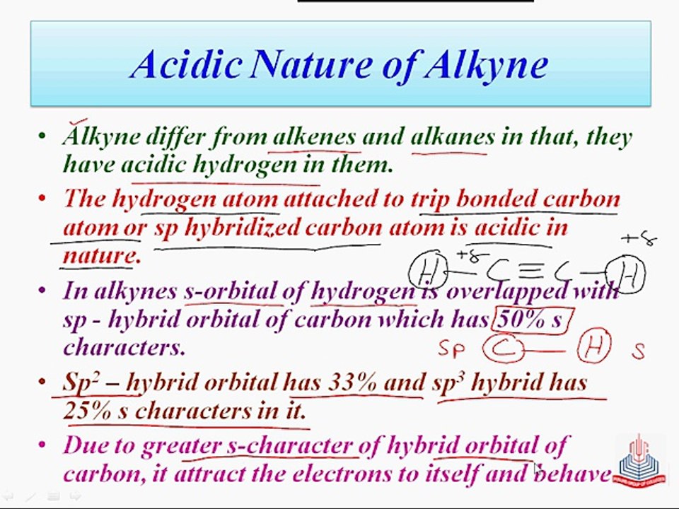 Uden for hurtig Sprællemand Acidic Nature of Alkynes & Uses of Ethyne OR Acetylene - video Dailymotion