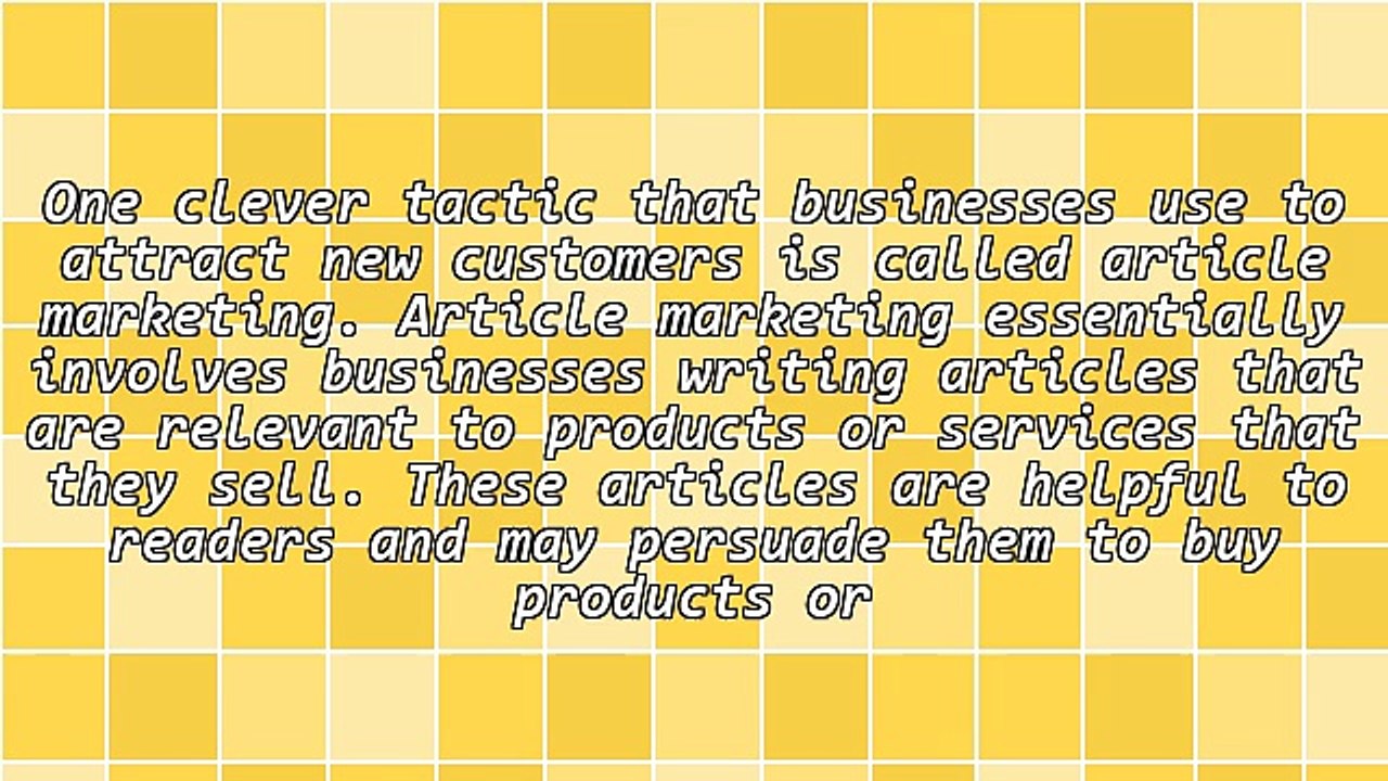 Do You Have A Business And Need To Promote It? Try Article Marketing.