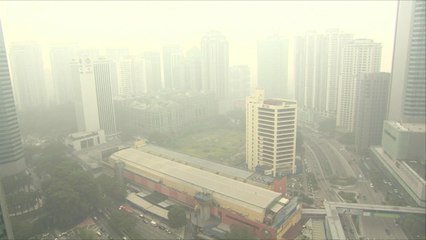 دخان ضبابي فوق سنغافورة وماليزيا وإندونيسيا