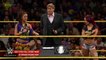 Sasha banks-bayley sign the contract for their nxt womens title match wwe nxt