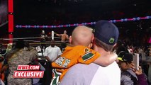 Seven year old cancer survivor kiara grindrod meets john cena and sting wwe raw