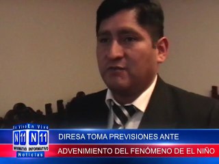 N11 Informativo DIRESA TOMA PREVISIONES ANTE ADVENIMIENTO DEL FONOMENO DE EL NIÑO