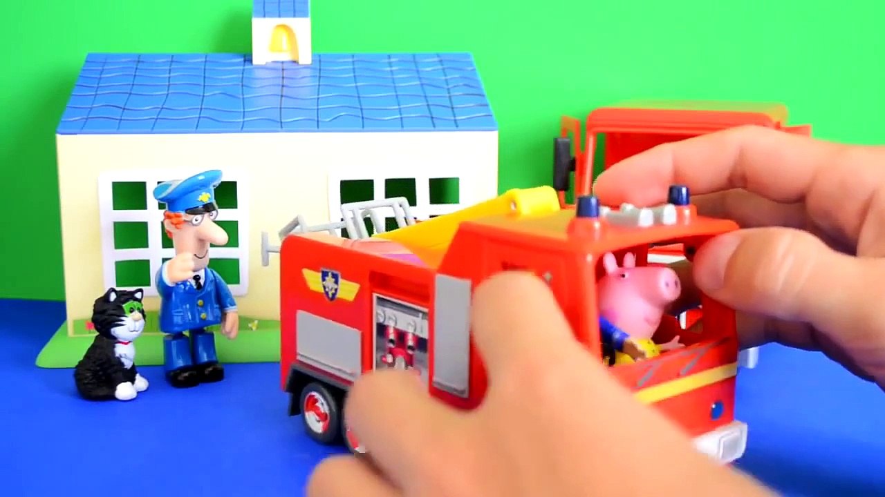 Fireman Sam  Peppa Pig Play doh Postman pat Van Fire Fire Engine  Story WOW