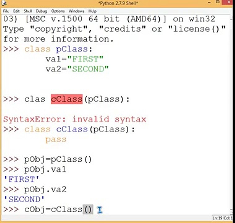 15 PYTHON  INHERITANCE AND CONSTRUCTOR