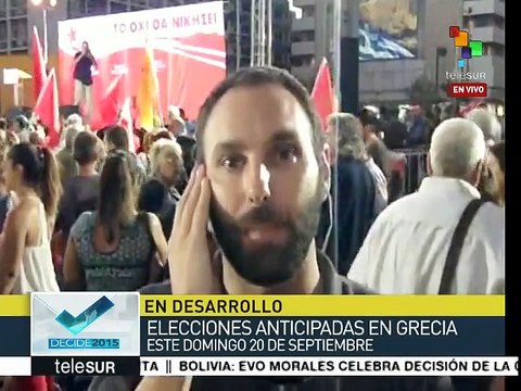 Unidad Popular realiza mitin en Atenas rumbo a las elecciones griegas