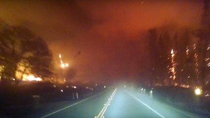 California Fire Footage Looks Like Driving Through HELL | What's Trending Now
