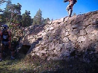 Moto enduro franchissement