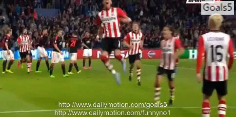 Hector Moreno Goal PSV 1 - 1 Manchester United Champions League 15-9-2015