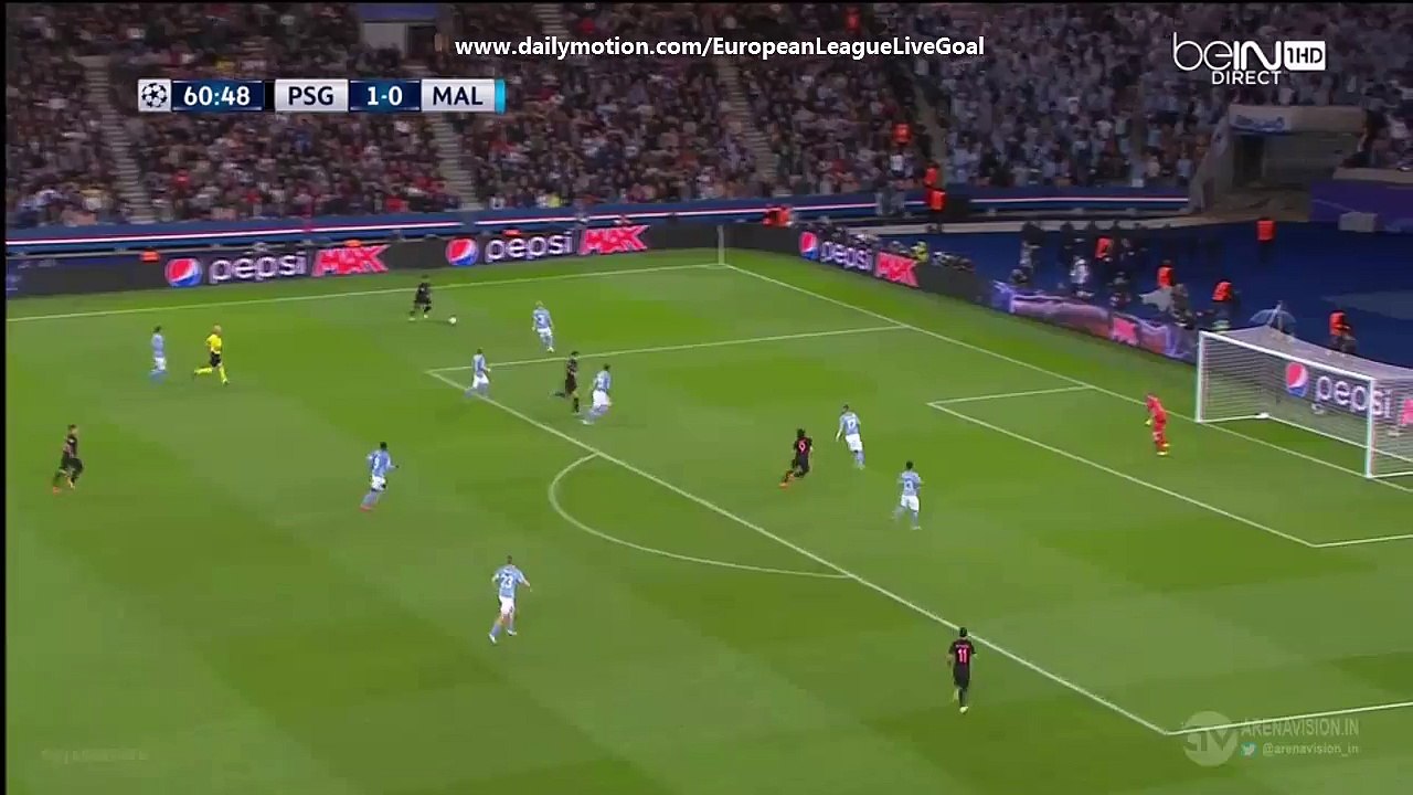 Edinson Cavani 2:0 | Paris Saint Germain - Malmoe FF 15.09.2015 HD