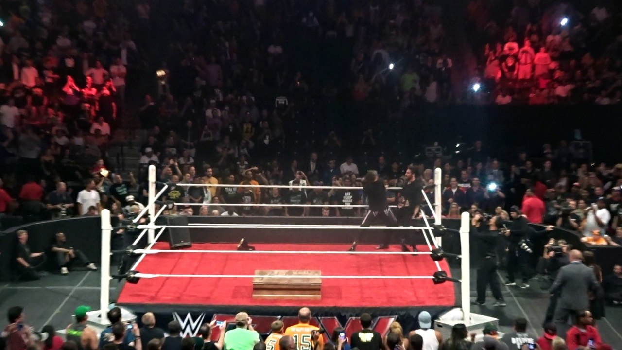 WWE Monday Night Raw Live 08/24/2015 Seth Rollins Sting Segment Barclay Center NYC