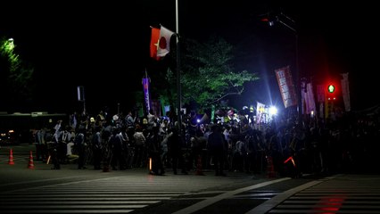 Protesto no Japão contra a nova lei de segurança