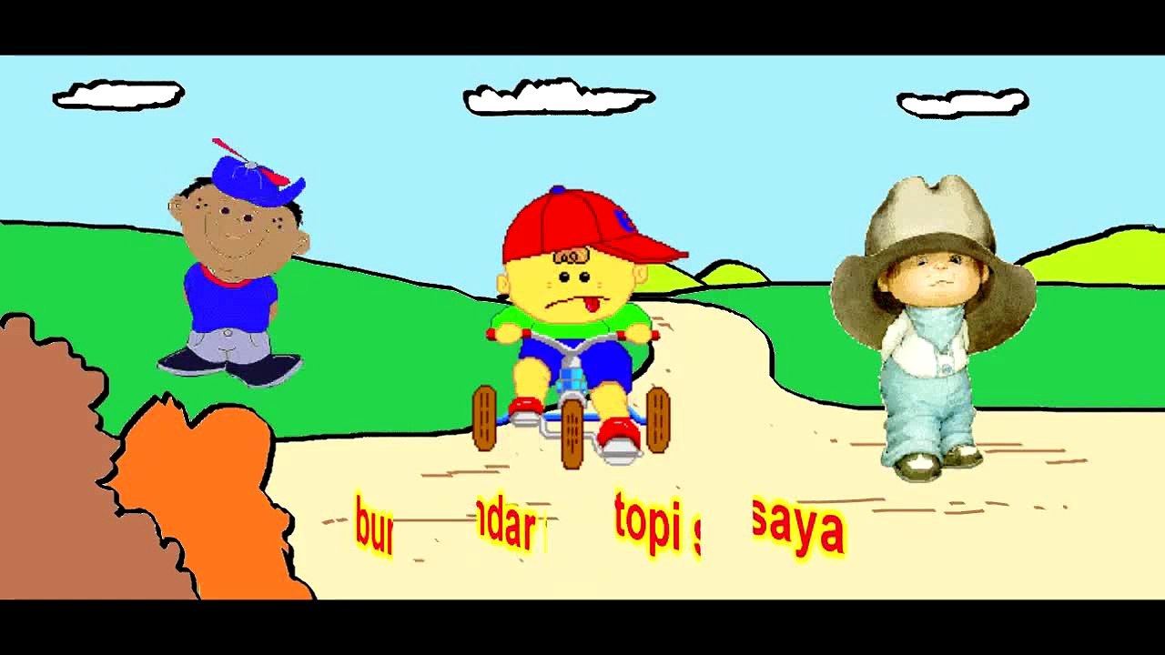 Lagu Anak Indonesia - Topi Saya Bundar - Karaoke + Lirik(1)