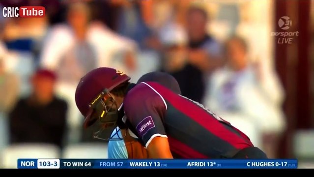Shahid Afridi 34 vs Derbyshire | Natwest T20 Blast 2015 | HD