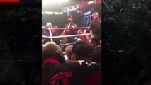 Justin Bieber got ejecterd out of the ring after Floyd Mayweather's victorious Fight by Security