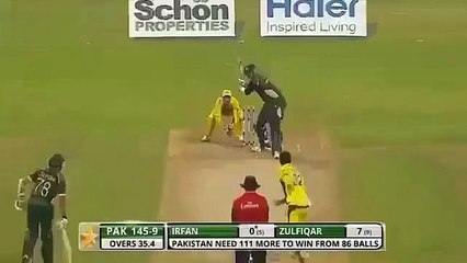 Muhammad Irfan Hits 3 Sixes