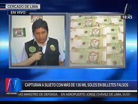 Comas: Capturaron a integrante de banda delincuencial con S/.136 mil falsos