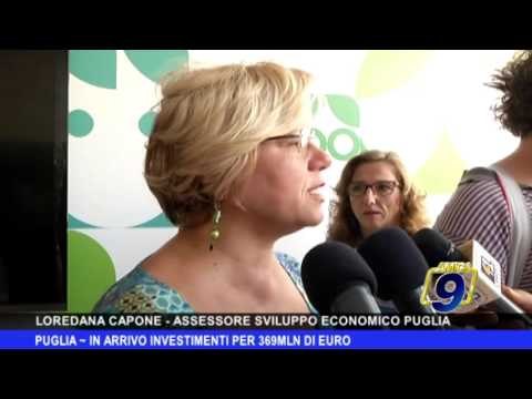PUGLIA | In arrivo investimenti per 369 mln di euro