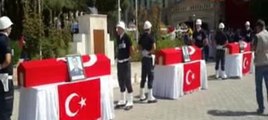 Mardin'de şehit olan 3 polis için tören düzenlendi