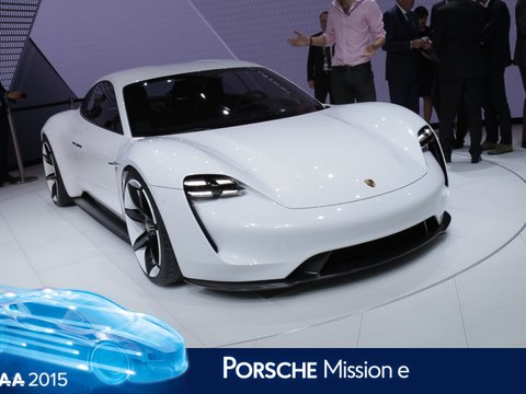 Porsche Mission E concept en direct du salon de Francfort 2015