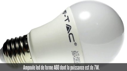 Ampoule led E27, A60, 7W, 470 lm, 200