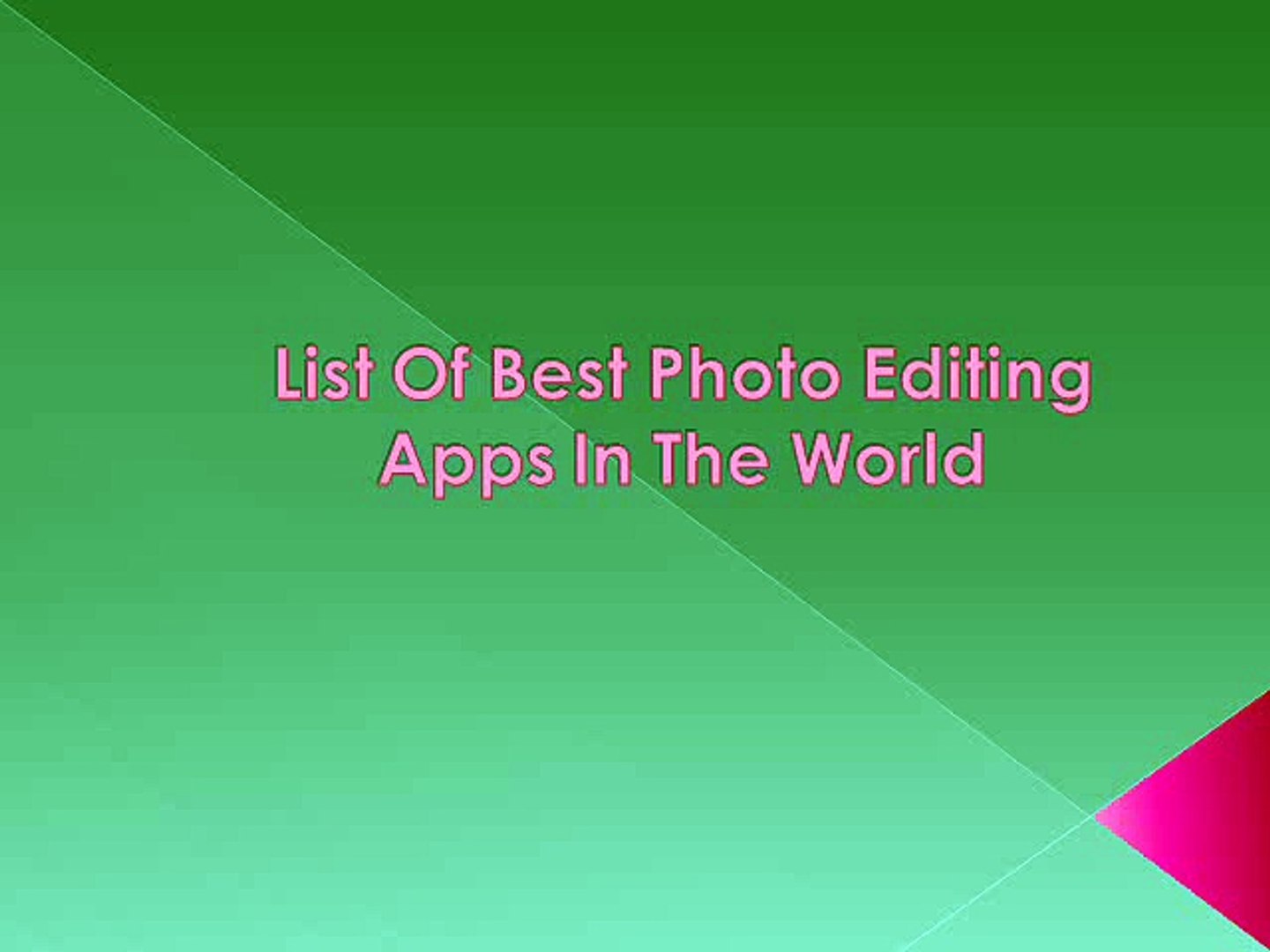 Best photo editing apps - List of good free apps