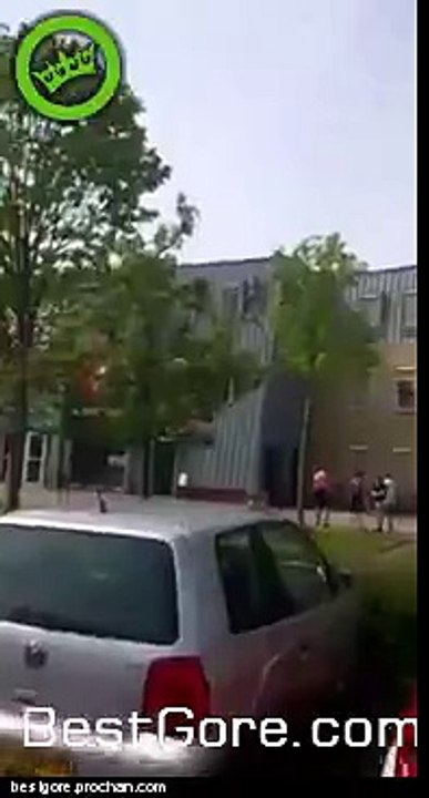 Dutch Kid Celebrating Approaching End of School Year Climbs a Wall and Falls