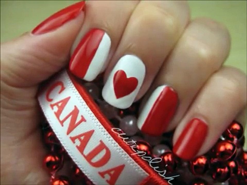Canada Day Nail Art