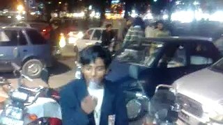 boy doing amazing act with cigarette at hall road