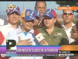 Vielma Mora descata “fluidez” en asistencia a clases de niños colombianos