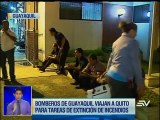 Bomberos de otras provincias se movilizan a Quito