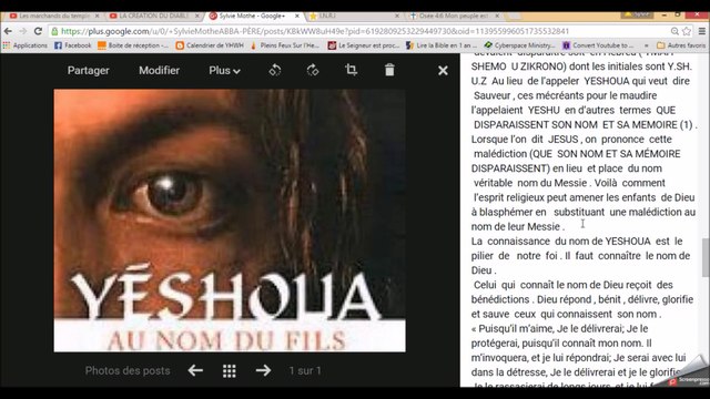 Jésus n'est pas le vrai nom du Messie mais c'est Christ, Yéshoua, agneau de DIEU....