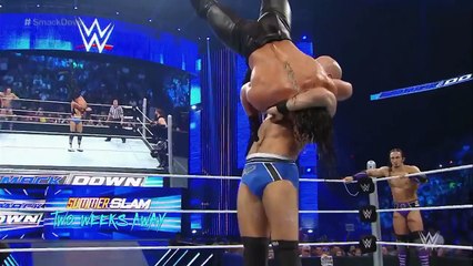 Cesaro--neville-vs-seth-rollins--kevin-owens-smackdown-aug-13-2015-1