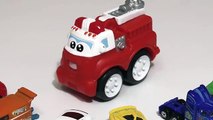 Voitures jouets - Apprendre à compter avec le camion de pompier et les petites voitures (360p)